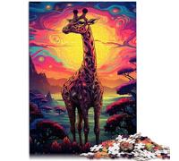 Puzzle per Adulti 2000 pezzi Giraffa colorata Giocattoli educativi Giochi di Famiglia Regali di Babbo Natale Segreto 27,56 "x 39,37" per 14 Anni