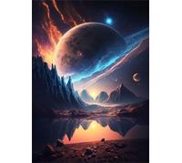 Puzzle per Adulti 2000 Pezzi Lago Spaziale Fantasy Puzzle Difficile, Sviluppa Capacità di Osservazione, Logica e Manualità Puzzle 2000 Pezzi 100x70 cm