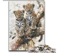 Puzzle per adulti 2000 pezzi Leopardo sull'albero Giocattolo educativo antistress Regalo per amici e familiari 70x100cm