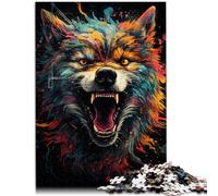 Puzzle per Adulti 2000 pezzi Lupo su Sfondo Spaziale Gioco Familiare per e 27,56 "x 39,37 "Migliorare l'amore Tra Le Coppie