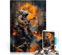 Puzzle per adulti 2000 pezzi Musica dell'astronauta d'oro Fatto di cartone da 14 anni in su giochi divertenti per famiglie ottimo regalo di Natale misurare：70x100cm