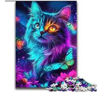 Puzzle per adulti 2000 pezzi Neon Cat Giocattoli educativi per l'apprendimento Giochi per famiglie Gioco educativo per compleanno, Natale 70x100cm