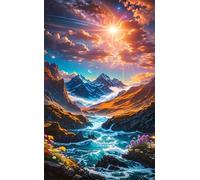 Puzzle per Adulti 2000 Pezzi Paesaggio Montagna Fiume Puzzle Difficile, Sviluppa Capacità di Osservazione, Logica e Manualità Puzzle 2000 Pezzi 100x70 cm