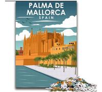 Puzzle per adulti 2000 pezzi Palma di Maiorca Spagna, aiuta il cervello a esercitare giocattoli avvincenti per coltivare la pazienza Decorazione perfetta 70x100cm
