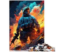 Puzzle per adulti 2000 pezzi Soldato synthwave Puzzle Impossibile con pezzi di forme casuali completamente inseribili 27,56 "x 39,37" per adolescenti 14+