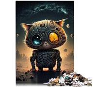 Puzzle per Adulti 2000 pezzi Spazio Gatto meccanico Giochi educativi a casa Giocattoli fai da te Decorazione per la casa unica e regali 27,56 "x 39,37" per 14 Anni
