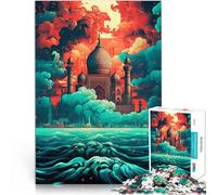 Puzzle per adulti 2000 pezzi Taj Mahal navigando in onda Giocattolo educativo Anti-Stress Puzzle Miglior Regalo 27,56 "x 39,37" per adolescenti 14+