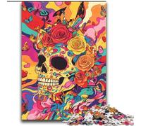 Puzzle per adulti 2000 pezzi Teschio psichedelico per bambini dai 14 anni in su Gioca perché è l'ideale come regalo per tutta la famiglia 70x100cm