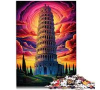Puzzle per Adulti 2000 pezzi Torre Pendente di Pisa Italia Puzzle DIY Giocattoli Da Offrire in Regalo per Tutta la Famiglia 27,56 "x 39,37" per I 14 Anni