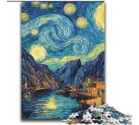 Puzzle per adulti 2000 pezzi Van Gogh Cielo notturno Giocattoli educativi di apprendimento Giochi per famiglie Migliora l'amore tra coppie 70x100cm