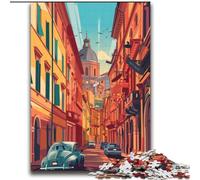 Puzzle per adulti 2000 pezzi Via Bologna in Italia, giocattoli giochi educativi antistress che migliorano l'amore tra coppie 70x100cm