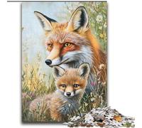 Puzzle per adulti 2000 pezzi Volpe Lavanda Difficile da completare ma divertente e umoristico con poster abbinato e foglio di quiz 70x100cm