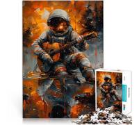 Puzzle per adulti 2000 puzzle “Astronauta che suona la chitarra” Fatto di carta,per età pari o superiore a 14 anni Gioco educativo per famiglie Giochi Giocattoli Regalo。misurare:70x100cm