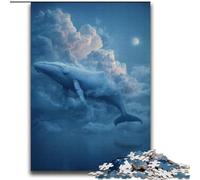 Puzzle per adulti 2000 puzzle Balenottera azzurra tra le nuvole Giochi educativi Decorazione per la casa Ideale come regalo per tutta la famiglia 70x100cm