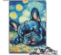 Puzzle per adulti 2000 puzzle Bulldog francese Cielo notturno per 14+ Gioco di sfida unico Giochi per famiglie Regali di compleanno di Natale 70x100cm