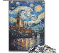 Puzzle per adulti 2000 puzzle Castello sotto le stelle, aiuta il cervello a esercitare giocattoli avvincenti per coltivare la pazienza Collezione di artisti, belle arti 70x100cm