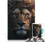 Puzzle per adulti 2000 Ritratto di leone maestoso Fatto di carta,per età 14+ Giocattoli educativi per l'apprendimento Giochi per famiglie Regali di Babbo Natale segreto。misurare:70x100cm