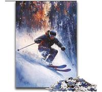 Puzzle per adulti 2000 sciatori, aiuta il cervello ad allenarsi, giocattoli avvincenti per coltivare la pazienza, collezione di artisti, belle arti 70X100cm
