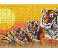 Puzzle per Adulti 2000, Tigre Sorgere Del Sole, Classico Puzzles LDYQS6-344 | Sfida Impossibile, Divertente Stimolante Puzzles per La Famiglia, Decorativo Murale Unica, Regalo per Amanti dei Puzzle