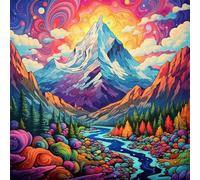 Puzzle Per Adulti 20x20 cm,120 pezzi puzzle per adulti, Regalo DIY Puzzles, Collezione Educativo Classico Creativo puzzles - Paesaggio montano innevato
