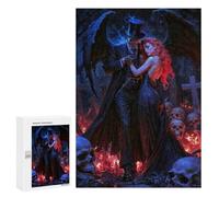 Puzzle Per Adulti 300 PCS Baron Samedi And Maman Brigitte Gothic Romance in A Graveyard Puzzle Per Adolescenti Giocattoli Fai Da Te Decorazione Per La Casa Regali Unici Di Compleanno E Natale 300 PCS