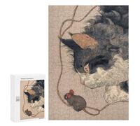 Puzzle Per Adulti 300 PCS Cat And Mouse Illustration Puzzle Per Adolescenti Migliora La Memoria Difficile Da Completare Gioco Divertente Per Tutta La Famiglia 300 PCS