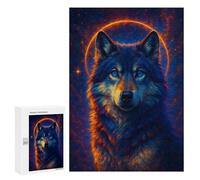 Puzzle Per Adulti 300 PCS Celestial Wolf Portrait Puzzle Per Adolescenti Giocattoli Fai Da Te Decorazione Per La Casa Regali Unici Di Compleanno E Natale 300 PCS