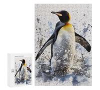 Puzzle Per Adulti 300 PCS Emperor Penguin Watercolor Puzzle Per Adolescenti Giochi Rilassanti Regali Per Donne Regali Unici Per Compleanno E Natale 300 PCS
