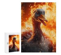 Puzzle Per Adulti 300 PCS Evil Goose Fire Flames Puzzle Per Adolescenti Giochi Per Famiglie Difficile Difficile Per È Ideale Come Regalo 300 PCS