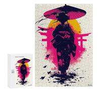 Puzzle Per Adulti 300 PCS Geisha Silhouette at Sunset - Traditional Elegance Puzzle Per Adolescenti Giocattoli Fai Da Te Decorazione Per La Casa Regali Unici Di Compleanno E Natale 300 PCS