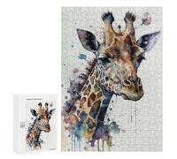 Puzzle Per Adulti 300 PCS Giraffe Watercolor Puzzle Per Adolescenti Giochi Rilassanti Regali Per Donne Regali Unici Per Compleanno E Natale 300 PCS