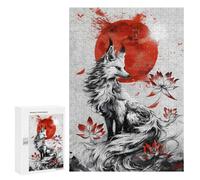 Puzzle Per Adulti 300 PCS Kitsune Japanese Fox Puzzle Per Adolescenti Migliora La Memoria Difficile Da Completare Gioco Divertente Per Tutta La Famiglia 300 PCS