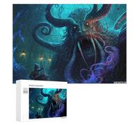 Puzzle Per Adulti 300 PCS Monster in The Deep A Fantasy Encounter Puzzle Giocattolo Decorazione Da Parete Ma Divertente E Umoristico Interazione Genitore-figlio 300 PCS