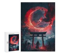 Puzzle per Adulti 300 PCS Mystical Black Eagle Torii Puzzle per Adolescenti Gioco Di Ingegneria Analisi E Logica 300 PCS