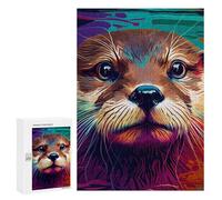 Puzzle Per Adulti 300 PCS Otter Colorufl Puzzle Giocattolo Decorazione Da Parete Ma Divertente E Umoristico Interazione Genitore-figlio 300 PCS