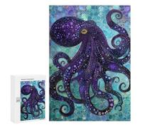 Puzzle Per Adulti 300 PCS Purple Octopus Art Print Puzzle Per Adulti Puzzle Difficile Sfida Difficile E Sfida Rompicapo Giochi Per Famiglie 300 PCS