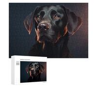 Puzzle Per Adulti 300 PCS Puzzle Black Labrador Retriever Portrait Puzzle Gioco Rompicapo Un'opera D'arte Regali Di Compleanno E Unici 300 PCS
