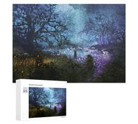 Puzzle Per Adulti 300 PCS Puzzle Enchanted Forest with Glowing Deer Puzzle Giochi Divertenti Ma Divertenti E Umoristici Regali Unici Per Compleanno E Natale 300 PCS