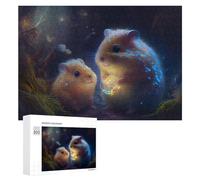 Puzzle Per Adulti 300 PCS Puzzle Enchanted Hamsters A Magical Encounter Puzzle Gioco Rompicapo Un'opera D'arte Regali Di Compleanno E Unici 300 PCS