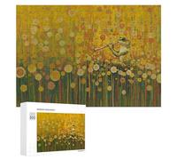 Puzzle Per Adulti 300 PCS Puzzle Frog Playing Flute in Flower Field Puzzle Gioco Rompicapo Un'opera D'arte Regali Di Compleanno E Unici 300 PCS