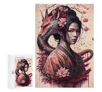 Puzzle Per Adulti 300 PCS Puzzle Geisha Dragon Puzzle Per Adulti Giochi Per Famiglie Difficili Difficili Un'ottima Idea Come Regalo Per Tutta La Famiglia 300 PCS