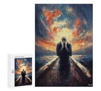Puzzle Per Adulti 300 PCS Puzzle Impressionist Inspired The Scream Puzzle Per Adolescenti Gioco Pratico Gara Di Velocità Delle Mani Interazione Genitore-figlio 300 PCS