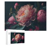 Puzzle Per Adulti 300 PCS Puzzle Peony Bloom Floral Artwork Puzzle Gioco Rompicapo Un'opera D'arte Regali Di Compleanno E Unici 300 PCS