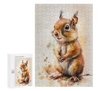 Puzzle Per Adulti 300 PCS Puzzle Squirrel Watersketch Puzzle Giochi Divertenti Ma Divertenti E Umoristici Regali Unici Per Compleanno E Natale 300 PCS