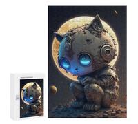 Puzzle Per Adulti 300 PCS Puzzle Steampunk Cat in Space-3 Puzzle Gioco Rompicapo Ma Divertente E Umoristico È Ideale Come Regalo 300 PCS