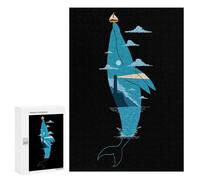 Puzzle Per Adulti 300 PCS Puzzle The Whale And The Sea Puzzle Per Adolescenti Gioco Pratico Gara Di Velocità Delle Mani Interazione Genitore-figlio 300 PCS