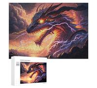Puzzle Per Adulti 300 PCS Puzzle Thunder Dragon Unleashed Puzzle Per Adulti Giochi Per Famiglie Difficili Difficili Un'ottima Idea Come Regalo Per Tutta La Famiglia 300 PCS