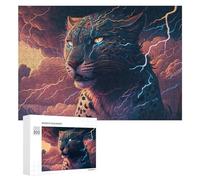 Puzzle Per Adulti 300 PCS Puzzle Thundering Leopard Wild Power Unleashed Puzzle Gioco Rompicapo Un'opera D'arte Regali Di Compleanno E Unici 300 PCS