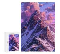Puzzle Per Adulti 300 PCS Snow-Capped Mountain Peaks Puzzle Per Adolescenti Taglio Di Precisione Difficile E Stimolante Regali Di Compleanno E Unici 300 PCS