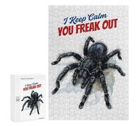 Puzzle Per Adulti 300 PCS Tarantula Watercolor Art I Keep Calm, You Freak Out Tarantula Puzzle Per Adulti Giochi Rilassanti Regali Per Donne Regali Per Amici E Familiari 300 PCS